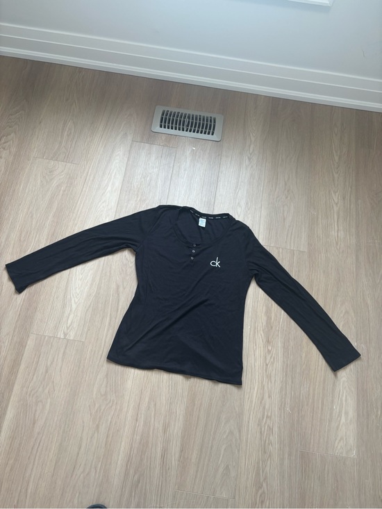 Calvin Klein Other - Calvin Klein Black Long-Sleeve Henley Tee with CK Logo